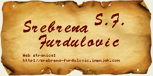 Srebrena Furdulović vizit kartica
